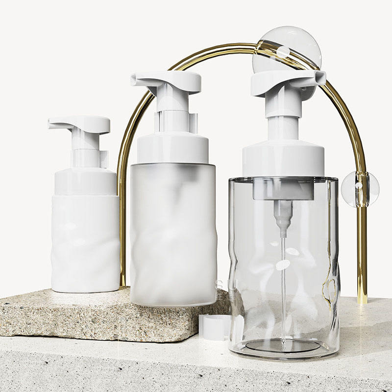 150 ml 250 ml 300 ml 400 ml PET Nude pink skummende håndsæbeflaske Genopfyldelig skumpumpeflaske