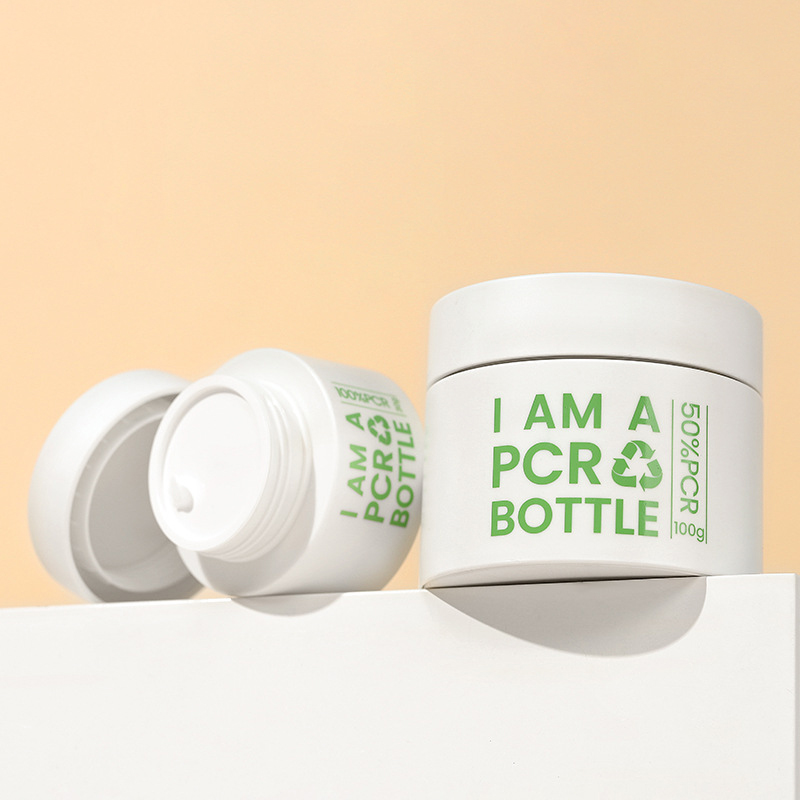 30g 50g 100g Tom Genopfyldelig Udskiftelig PCR PP Miljøvenlig ansigt Kropshudpleje Skrub Smørcremeemballage Plastkosmetikkrukke