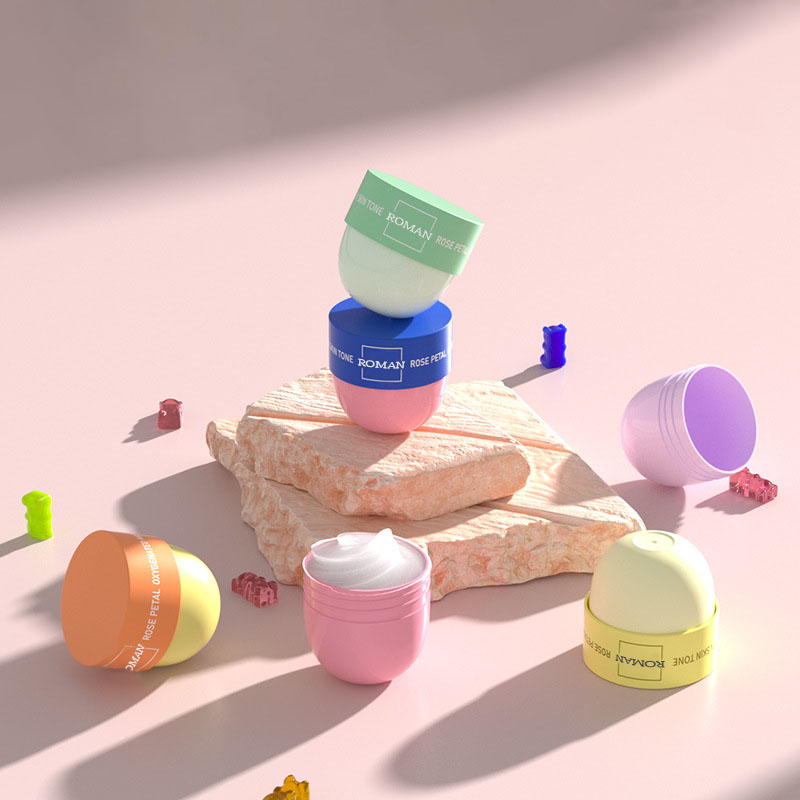 50ml tomme runde plastikflødekrukker Kop med bred mund flasker 50g ansigtsscrubs flødekrukke Kosmetisk emballagebeholdere