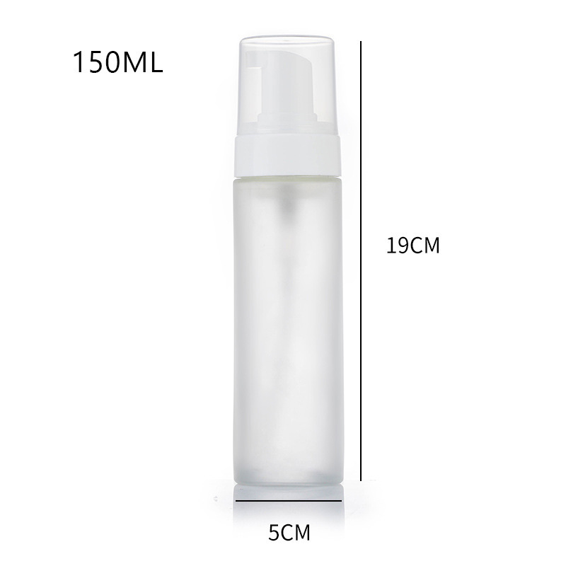 Tom glasskumpumpeflaske Klar frostet hudplejeflaske med skummende håndsæbe Tom glasskumpumpeflaske Klar frostet hudplejeflaske med skummende håndsæbe