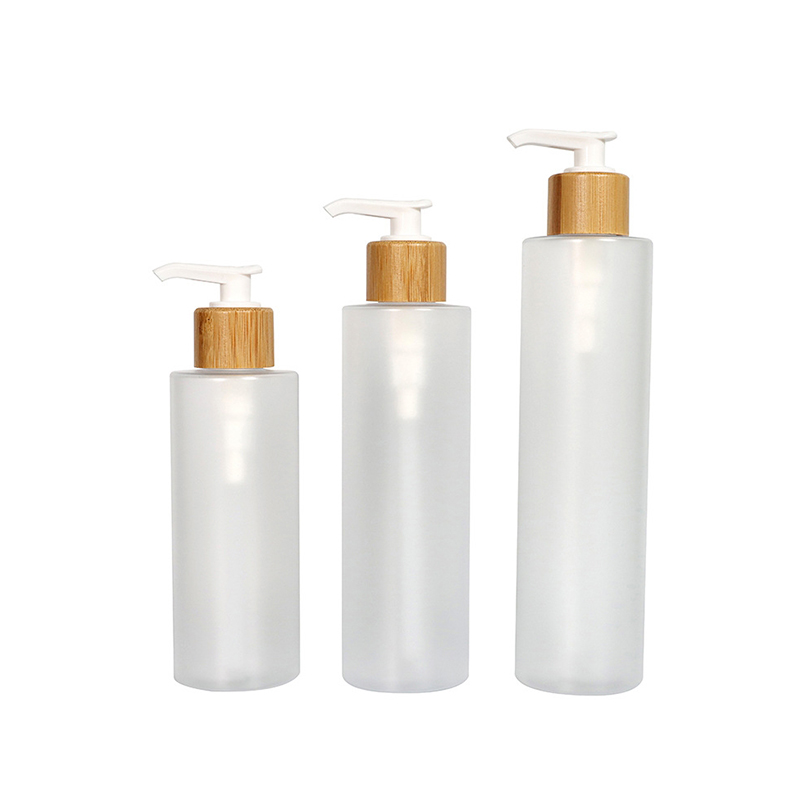 Frosted Bambus Spray Pump Pet Plastic Shampoo Flasker Med Låg 120ml Frosted Bambus Spray Pump Pet Plastic Shampoo Flasker Med Låg 120ml