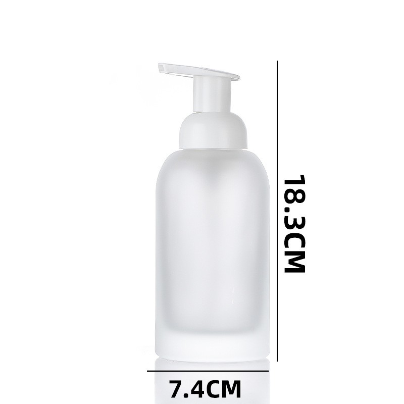 Genanvendelig Frosted Clear 250ml 375ml Kosmetisk Pakke Ansigtsrens Shampoo Skumpumpe Glas Håndsæbeflasker Genanvendelig Frosted Clear 250ml 375ml Kosmetisk Pakke Ansigtsrens Shampoo Skumpumpe Glas Håndsæbeflasker