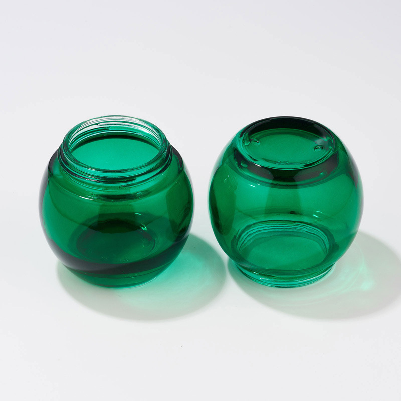 Grøn gennemsigtigt glas kosmetisk krukke Tom Body Lotion krukke Grøn gennemsigtigt glas kosmetisk krukke Tom Body Lotion krukke
