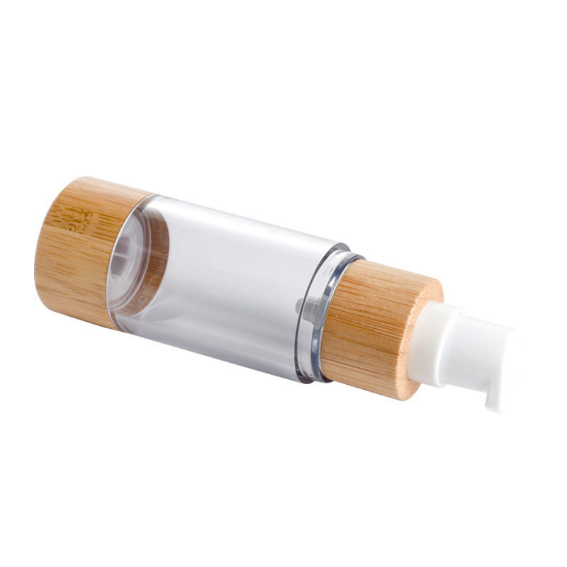 Genanvendelig lotion 50 ml bambus luftløs flaske til kosmetisk bambus luftløs pumpeflaske Genanvendelig lotion 50 ml bambus luftløs flaske til kosmetisk bambus luftløs pumpeflaske