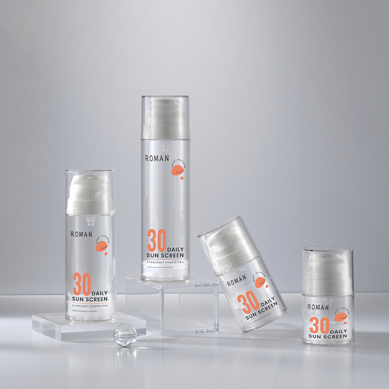 15 ml 30 ml 50 ml 100 ml 120 ml gennemsigtig hvid luftløs emballage pumpeflaske til hudpleje Serum kropsolie