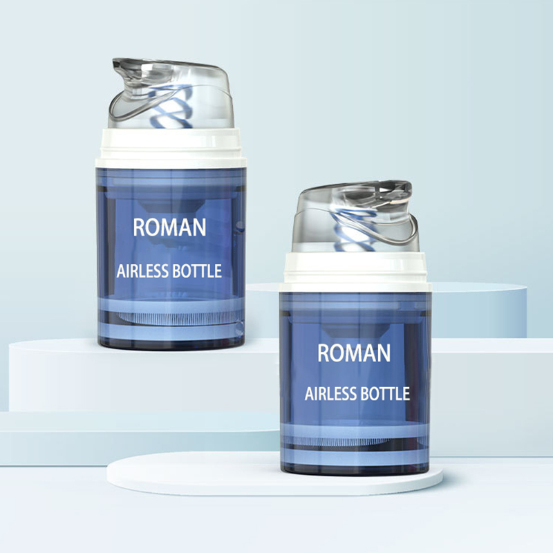 Alle plastik 15 ml 1 oz luftløs lotionflaske 30 ml 50 ml Tpe fjeder Mono emballage Plast kosmetikflaske med gennemsigtig fjeder