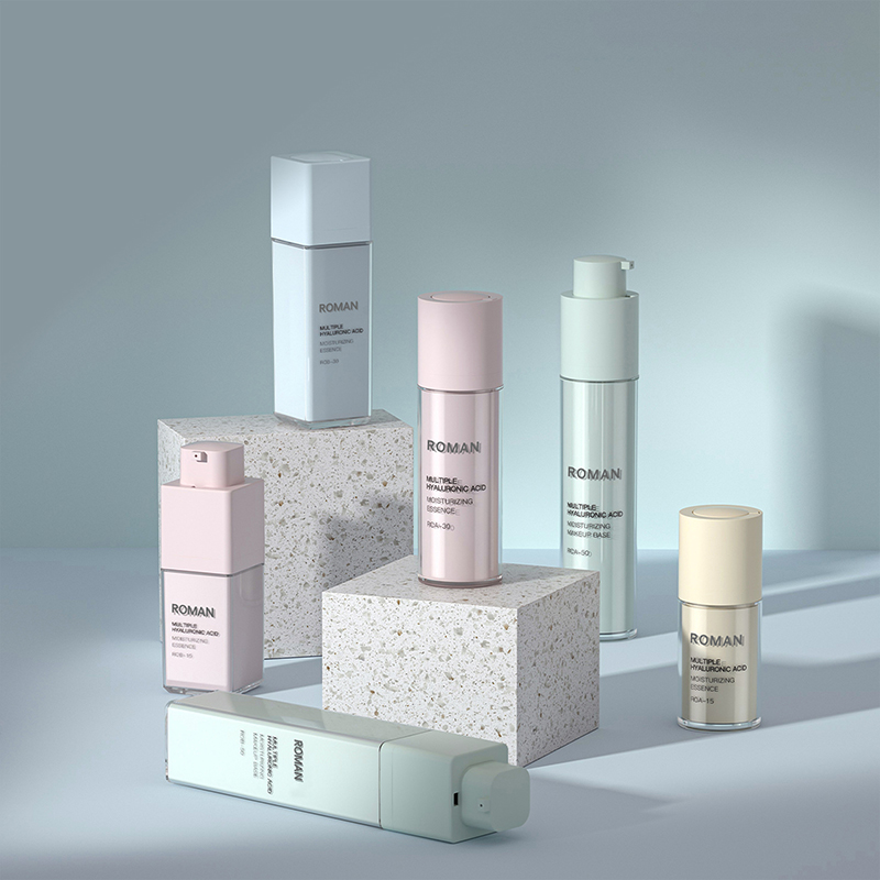 PET Plastic Body Double Essence Lotion Reparation Cream Scrub Vakuum Airless kosmetikflaske 15 ml 30 ml 50 ml kosmetik