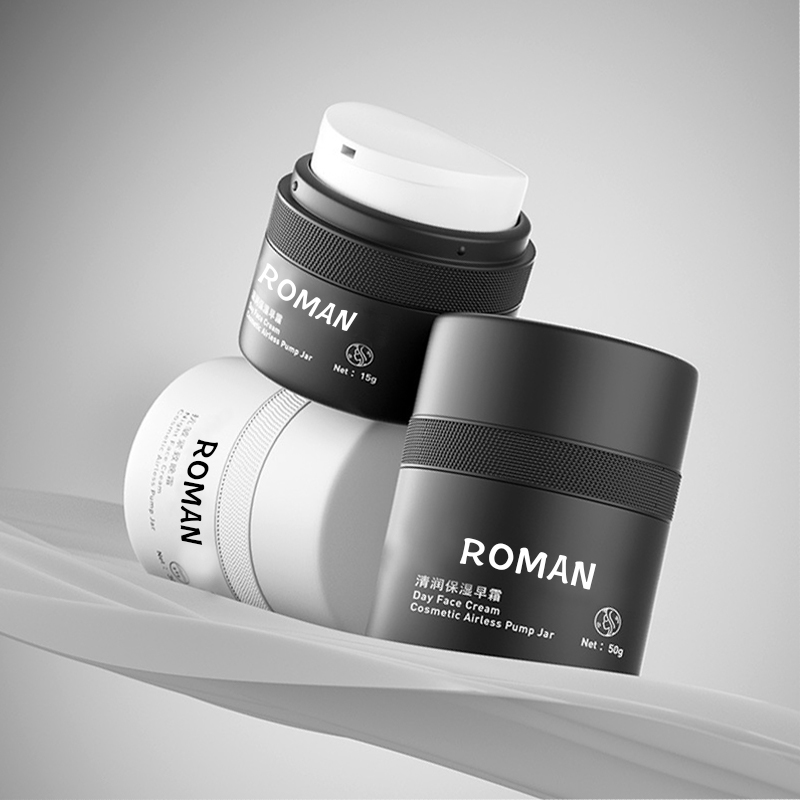 15ml 30ml 50ml Hvid Sort Dobbeltvæg Tom PP Plastic Refill Press Airless Moisturizer Lotion Creme Serum Flaske Med Pumpe