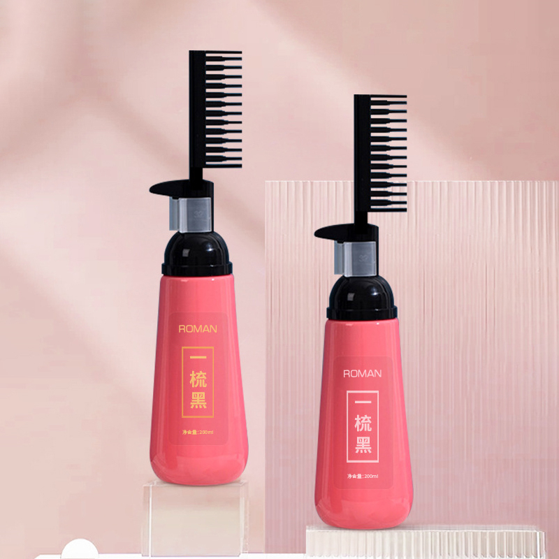 150ml 180ml 200ml Skumpumpe Salon Hair Comb Olie Dispenser Flasker Plast Hair Comb Applikator flaske