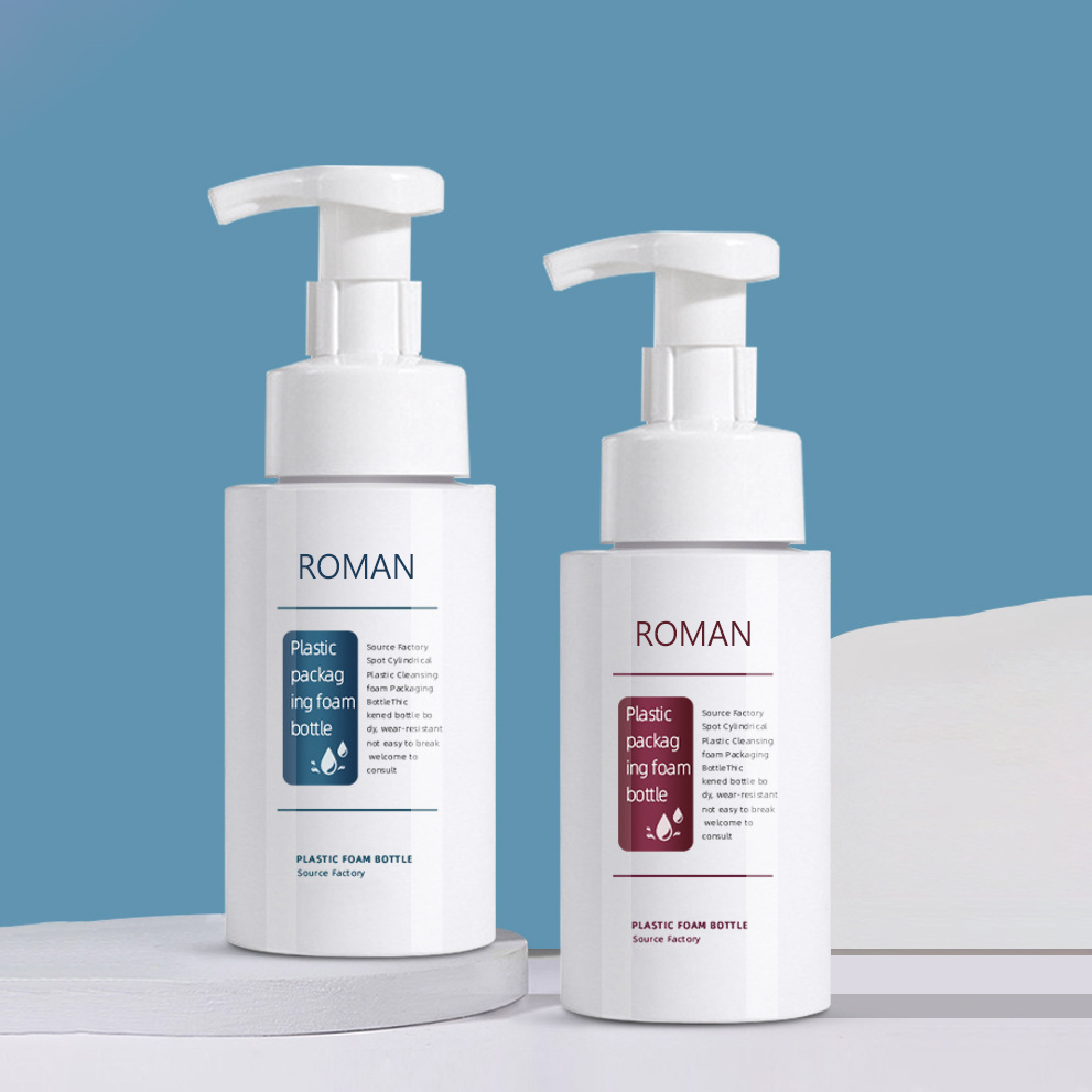 Sød plastik, rund håndsprit renseskumpumpeflaske 200 ml 300 ml 500 ml størrelser til ansigtsrens shampooemballage