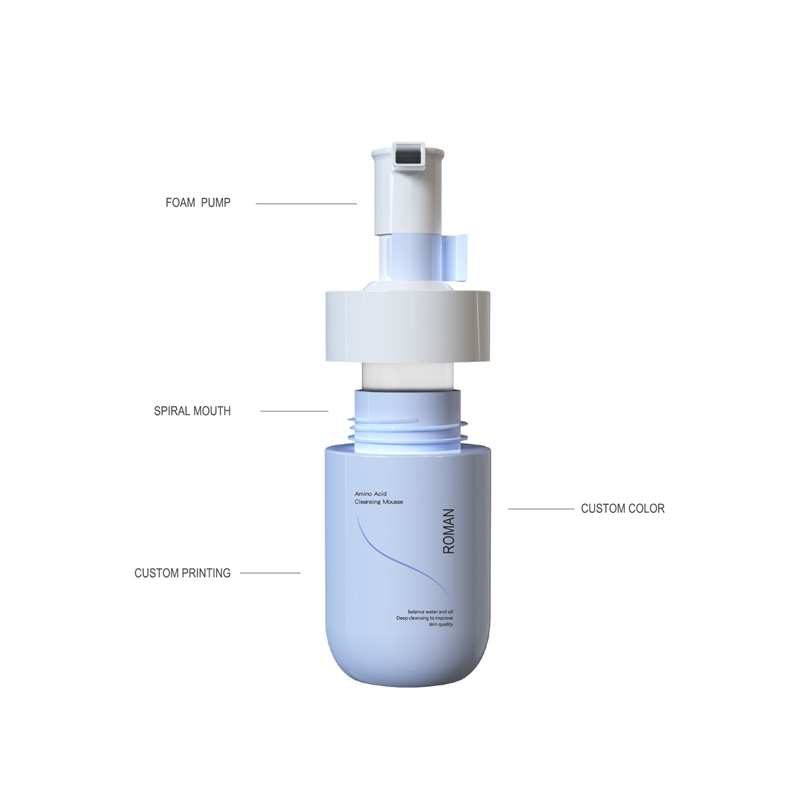 Private Label Facial Whitening Foamer Gentle Cleansing Mousse Bubble Cleanser Blue PET-skumpumpeflaske 150ml 200ml 300ml Private Label Facial Whitening Foamer Gentle Cleansing Mousse Bubble Cleanser Blue PET-skumpumpeflaske 150ml 200ml 300ml