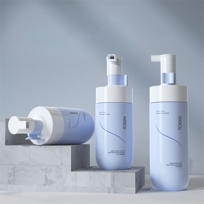 Private Label Facial Whitening Foamer Gentle Cleansing Mousse Bubble Cleanser Blue PET-skumpumpeflaske 150ml 200ml 300ml Private Label Facial Whitening Foamer Gentle Cleansing Mousse Bubble Cleanser Blue PET-skumpumpeflaske 150ml 200ml 300ml