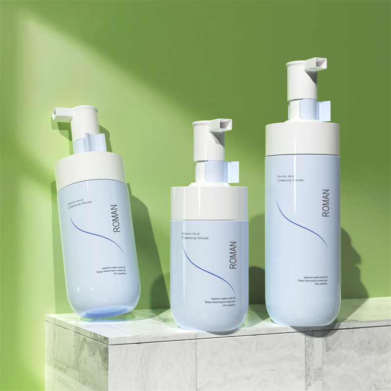 Private Label Facial Whitening Foamer Gentle Cleansing Mousse Bubble Cleanser Blue PET-skumpumpeflaske 150ml 200ml 300ml Private Label Facial Whitening Foamer Gentle Cleansing Mousse Bubble Cleanser Blue PET-skumpumpeflaske 150ml 200ml 300ml