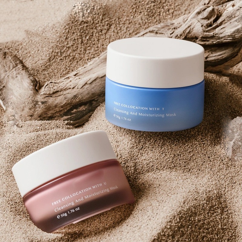 Klassisk rund glascremekrukke Kosmetisk emballage til ansigtscreme og øjencreme