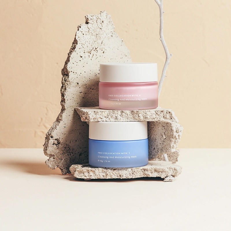 Klassisk rund glascremekrukke Kosmetisk emballage til ansigtscreme og øjencreme Klassisk rund glascremekrukke Kosmetisk emballage til ansigtscreme og øjencreme