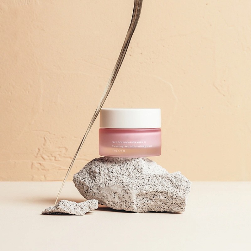 Klassisk rund glascremekrukke Kosmetisk emballage til ansigtscreme og øjencreme Klassisk rund glascremekrukke Kosmetisk emballage til ansigtscreme og øjencreme