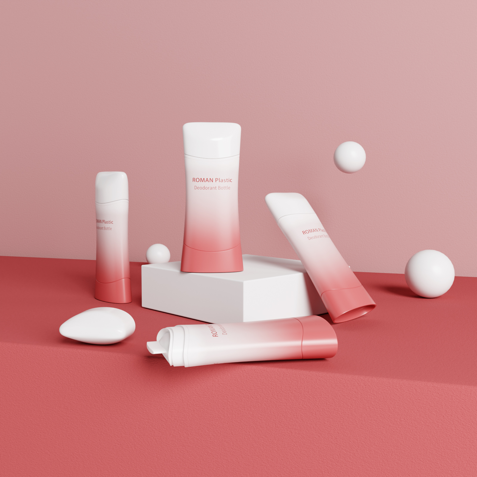 Taljeformet OEM Odm Topfyldning Emballagefarve Tom Twist-Up plastik Klar solid deodorantbeholder Taljeformet OEM Odm Topfyldning Emballagefarve Tom Twist-Up plastik Klar solid deodorantbeholder