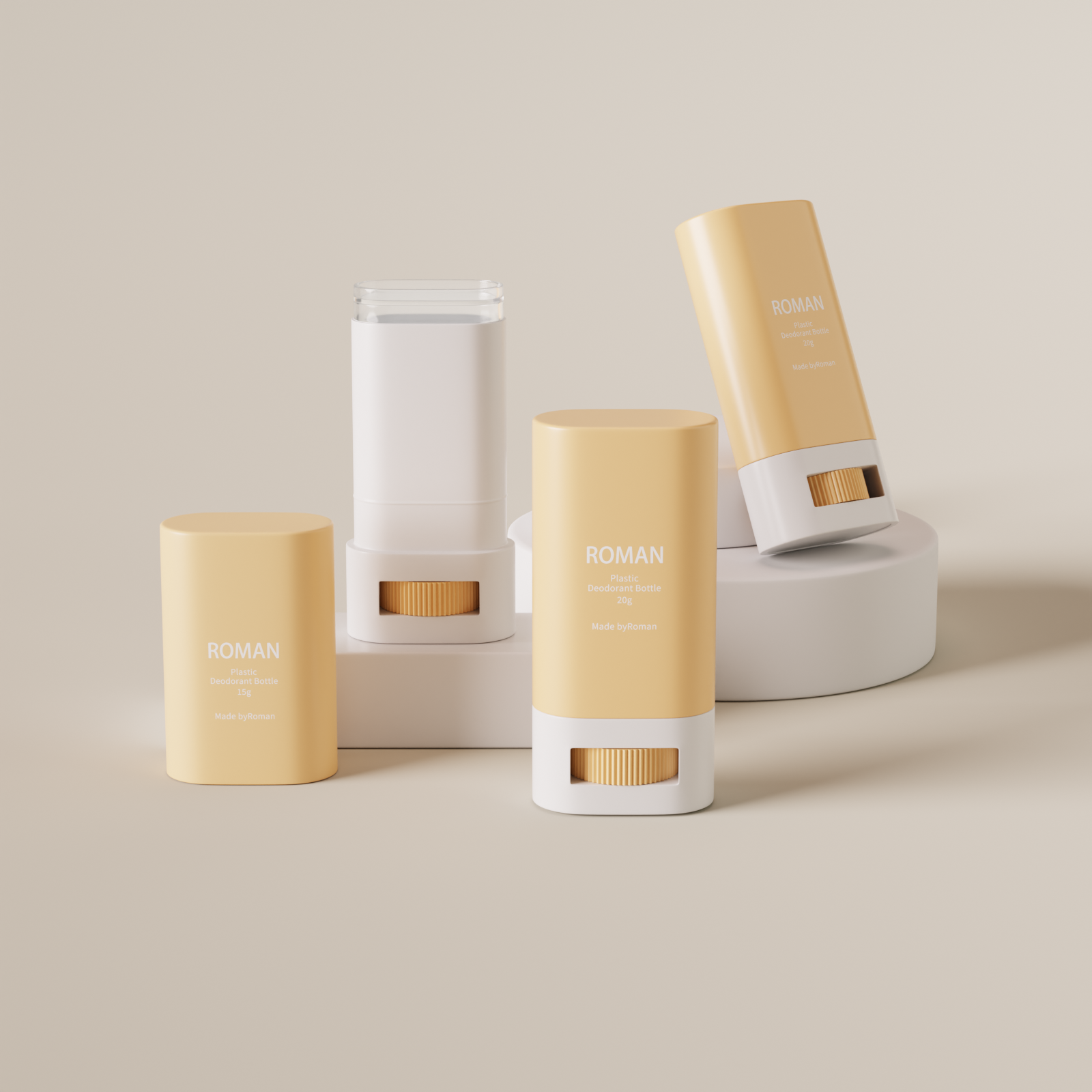 Taljeformet OEM Odm Topfyldning Emballagefarve Tom Twist-Up plastik Klar solid deodorantbeholder Taljeformet OEM Odm Topfyldning Emballagefarve Tom Twist-Up plastik Klar solid deodorantbeholder