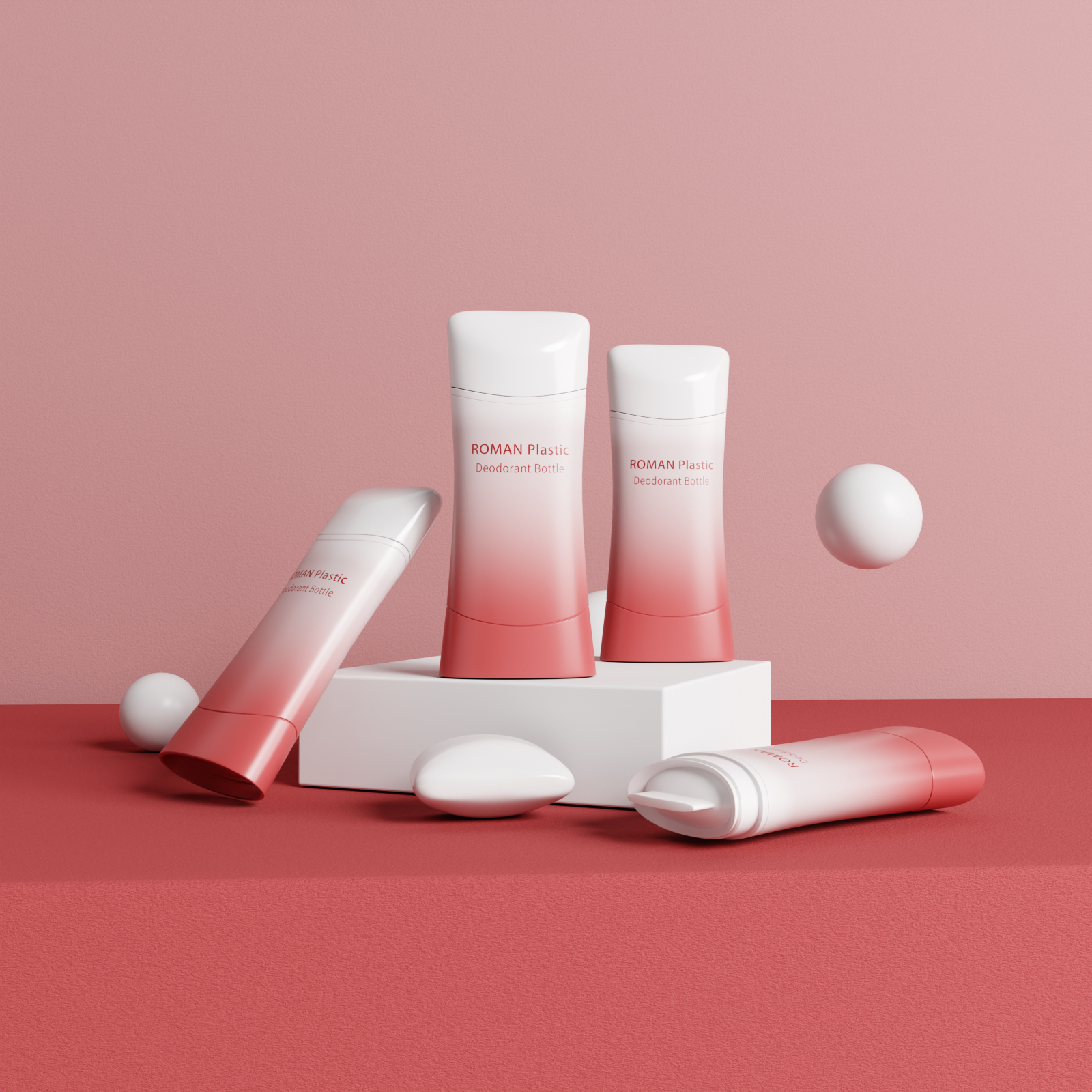 Taljeformet OEM Odm Topfyldning Emballagefarve Tom Twist-Up plastik Klar solid deodorantbeholder Taljeformet OEM Odm Topfyldning Emballagefarve Tom Twist-Up plastik Klar solid deodorantbeholder