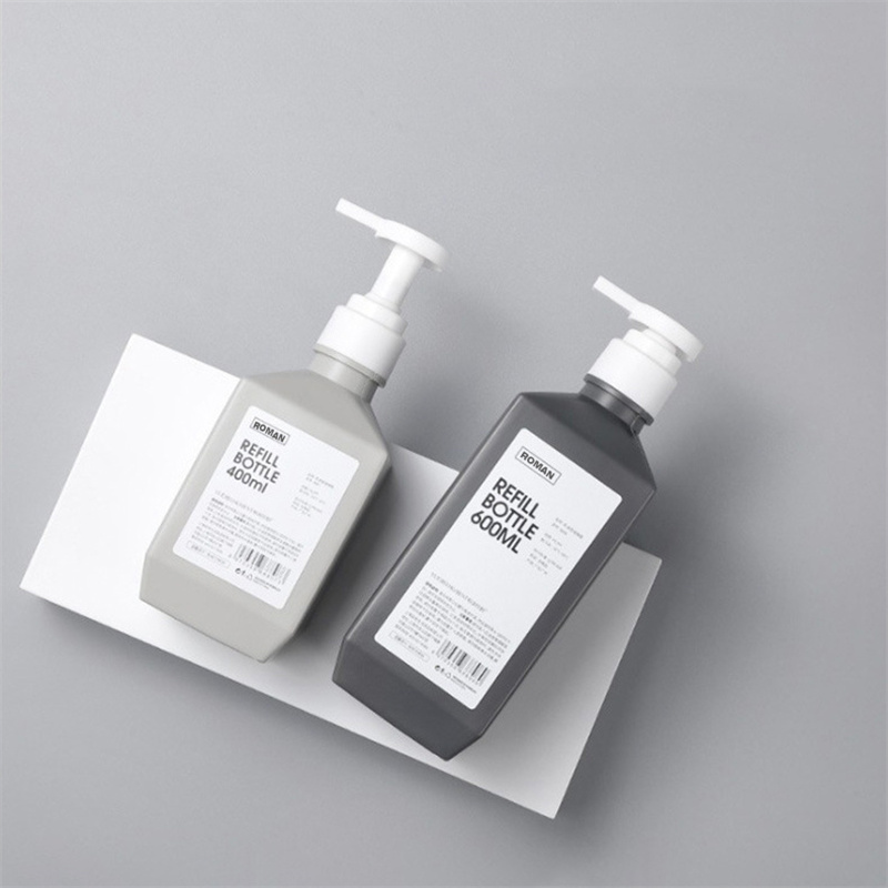 300ml 400ml 600ml PE Plastic Lotion Flasker Shampoo Flasker Body Wash Lotion Body Mælkeflaske til Kosmetikpakning