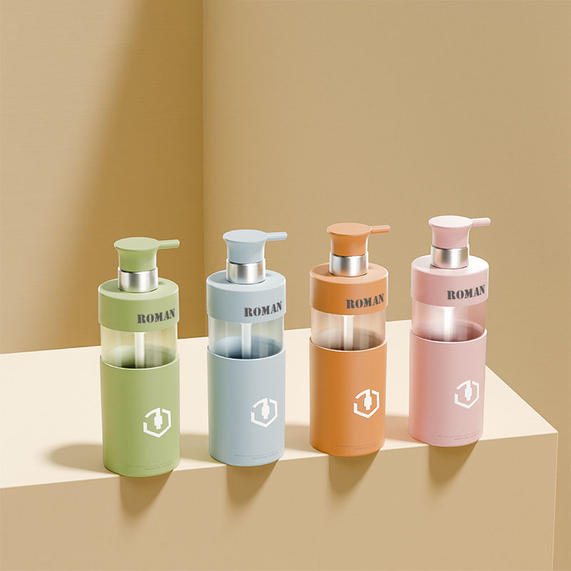 Luksus 100ml 200ml 300ml 450ml 500ml 700ml Body Lotion Flaske PET Plastic Shampoo og Conditioner Flaske Sæt Kosmetisk emballage til Shower Gel