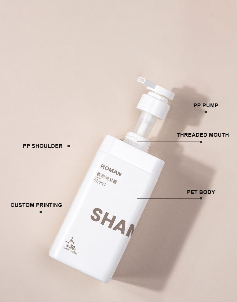 Nyt Design Privat Logo Mat Hvid 650ml Firkantet Tom HDPE Plast Tøjvaskemiddel Flydende Flaske 1L Til Shampoo Shower Gel Nyt Design Privat Logo Mat Hvid 650ml Firkantet Tom HDPE Plast Tøjvaskemiddel Flydende Flaske 1L Til Shampoo Shower Gel