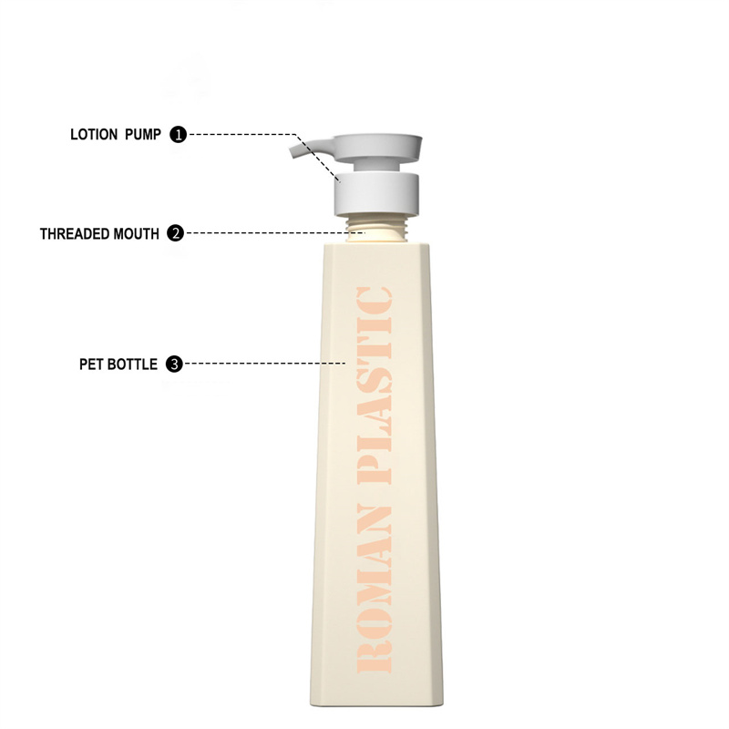 Udsøgt form Kosmetisk emballage Lotion Shampoo Shower Gel Conditioner Trapez Toner Creme Lotion Flaske til husholdningspleje Udsøgt form Kosmetisk emballage Lotion Shampoo Shower Gel Conditioner Trapez Toner Creme Lotion Flaske til husholdningspleje
