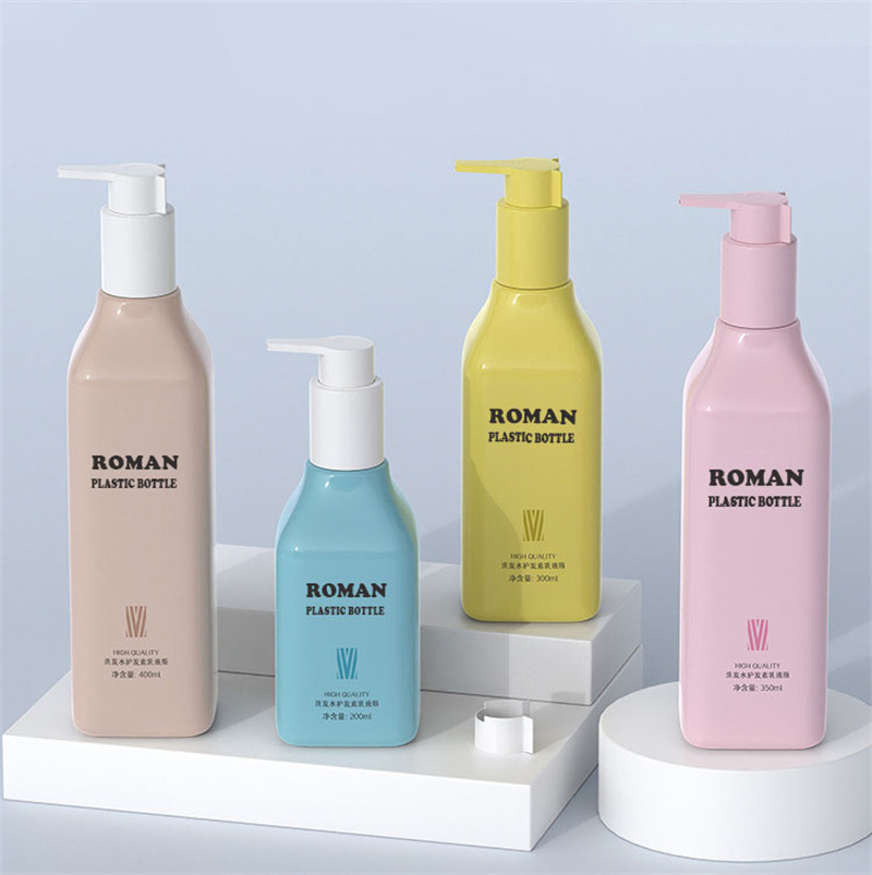 Luksus farverige kropsolieflasker med pumpe Plast PET Oval kosmetisk pumpeflaske med sidelås til lotionshampoo 200ml 300ml 400ml Luksus farverige kropsolieflasker med pumpe Plast PET Oval kosmetisk pumpeflaske med sidelås til lotionshampoo 200ml 300ml 400ml