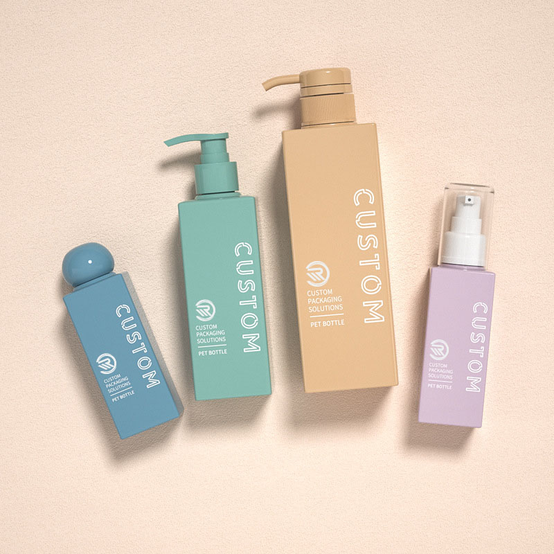 Premium Plastic Square 200ml 250ml Clear Frosted kosmetisk lotionflasker til hudpleje Serum Premium Toneremballage med kugleformet skruelåg Premium Plastic Square 200ml 250ml Clear Frosted kosmetisk lotionflasker til hudpleje Serum Premium Toneremballage med kugleformet skruelåg